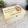 Floral Birdcage Memories Wedding Day Personalised Wooden Memory Keepsake Box