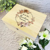 Vintage Roses Mr & Mrs Wedding Day Personalised Wooden Memory Keepsake Box