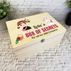 Bunny With Girl Kids Box Of Secrets Personalised Wooden Memory Keepsake Box