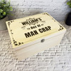 Retro Frame Man Crap Personalised Wooden Storage Keepsake Box