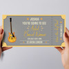 Guitar Any Concert Band Music Grey Personalised Surprise Ticket Gift Voucher