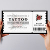 Rose Tattoo Any Occasion Personalised Surprise Ticket Gift Voucher