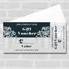 Any Details Any Business Silver Classic Pattern Perforated Business Gift Voucher