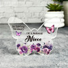 Niece Purple Watercolour Memorial Gift Butterfly Keepsake Plaque Ornament
