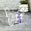 Purple Floral Fairy Positive Inspirational Quote Gift Butterfly Keepsake Plaque