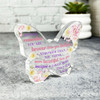 Braver Than You Believe Positive Message Yellow Gift Butterfly Keepsake Plaque