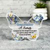 Grandfather Watercolour Floral Memorial Gift Butterfly Keepsake Plaque Ornament