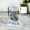 Son Waterfall Blue Hearts Remembrance Memorial Gift Gravestone Keepsake Plaque