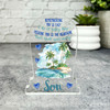Son Beach Palm Tree Remembering You Memorial Gift Gravestone Keepsake Plaque