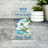 Step Dad Beach Remembering You Memorial Gift Gravestone Keepsake Plaque