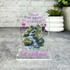 Grandma Waterfall Pink Hearts Memorial Gift Gravestone Keepsake Plaque