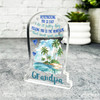 Grandpa Beach Palm Tree Remembering You Memorial Gift Gravestone Keepsake Plaque