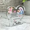 Sister Sleeping Floral Angel Kids Memorial Gift Heart Ornament Keepsake Plaque