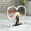 Gift For Wife Kissing Couple Silhouette Romantic Heart Ornament Keepsake Plaque