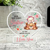 Gift For The Best Sister Floral Cute Bears Heart Ornament Keepsake Plaque Gift For The Best Sister Floral Cute Bears Heart Ornament Keepsake Plaque