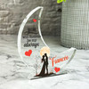 Romantic Gift For FiancÃ©e Kissing Couple Silhouette Moon Keepsake Plaque