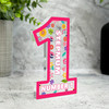 Gift For Step-Mum No.1 Pink Floral Number One Award Keepsake Plaque Ornament