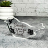Grandpa Black Roses Memorial Robin Bird Gift Sympathy Robin Keepsake Plaque