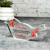 Grandma Red Floral Remembrance Christmas Memorial Gift Robin Keepsake Plaque