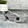 Grandmother Black Roses Memorial Robin Bird Gift Sympathy Robin Keepsake Plaque