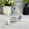 Gift For Boyfriend Blue Floral Romantic Side Heart Keepsake Plaque Ornament