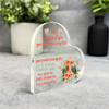 Love Birds Orange Romantic Gift Side Heart Keepsake Plaque Ornament Present