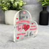 Two Hearts Find Their Happy Place Romantic Gift Side Heart Keepsake Plaque