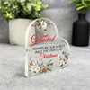 Great Grandad Christmas Watercolour Floral Gift Side Heart Keepsake Plaque Decor