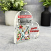 Gift For Special Daughter Christmas Alphabet Letter X Side Heart Keepsake Plaque