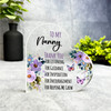 Purple Floral Butterflies Nanny Thank You Gift Side Heart Keepsake Plaque