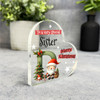 Gift For Christmas Special Sister Alphabet Letter D Side Heart Keepsake Plaque