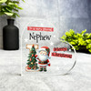 Gift For Special Nephew Christmas Alphabet Letter I Side Heart Keepsake Plaque