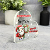 Gift For Special Nephew Christmas Alphabet Letter P Side Heart Keepsake Plaque