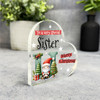 Gift For Special Sister Christmas Alphabet Letter U Side Heart Keepsake Plaque