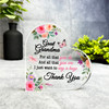 Gift For Great Grandma Thank You Floral Butterflies Side Heart Keepsake Plaque