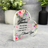 Gift For Great Grandma Thank You Floral Butterflies Side Heart Keepsake Plaque