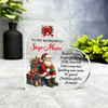 Gift For Step-Mum Christmas Poem Santa Claus Side Heart Keepsake Plaque Decor