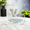 Floral Name Initial Letter V Meaning Gift Side Heart Keepsake Plaque Ornament