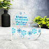 Gift For Christmas Star Blue If Kisses Were Snowflakes Heart Keepsake Plaque