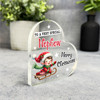 Gift For Nephew Christmas Cute Boy Elf Side Heart Keepsake Plaque Decoration