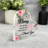 Gift For Nanny Thank You Floral Butterflies Side Heart Keepsake Plaque