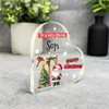 Gift For Special Son Christmas Alphabet Letter T Side Heart Keepsake Plaque