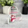 Gift For Great Granddaughter Pink Snowman Christmas Heart Keepsake Plaque