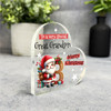 Gift For Special Great Grandson Christmas Letter B Heart Keepsake Plaque