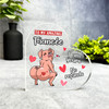 Gift For FiancÃ©e Funny Twerking Pig Side Heart Keepsake Plaque Ornament Present