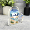 Grandad Memorial Beach Miss You Everyday Gift Side Heart Keepsake Plaque Present