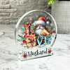 Gift For Husband Love Santa Claus Christmas Snowglobe Keepsake Plaque Decoration