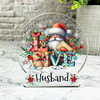 Gift For Husband Love Santa Claus Christmas Snowglobe Keepsake Plaque Decoration