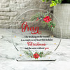 Gran Floral Remembrance Christmas Memorial Gift Snowglobe Keepsake Plaque Decor