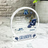 Grandpa Navy Chair Tree Christmas Memorial Gift Snowglobe Keepsake Plaque
